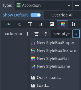 Theme Editor - Style Added