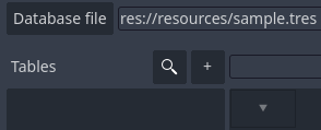 Database - Add Table Button