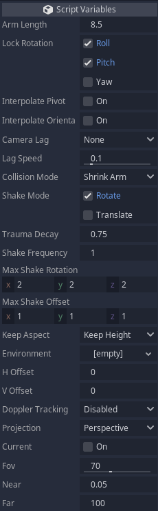 Cam3D Properties