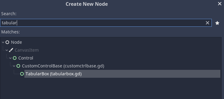 Add Tabular Box Node