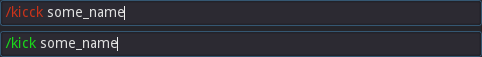 Invalid/Valid Command Example
