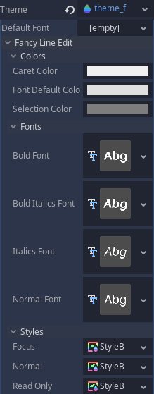 FancyLineEdit Theme Details