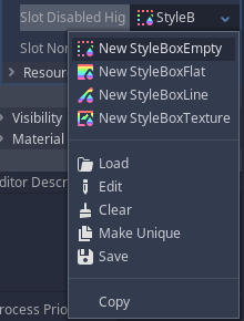 Disabled Slot Style Selection