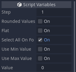 SpinSlider Default Properties