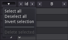 Tabular Box - Row Selection