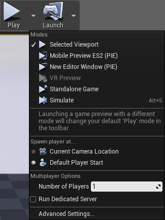 Play Dropdown Menu