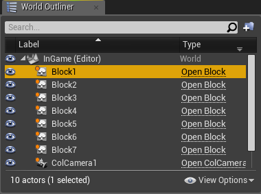 World Outliner