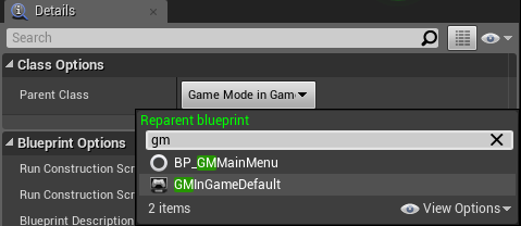 Blueprint Reparent