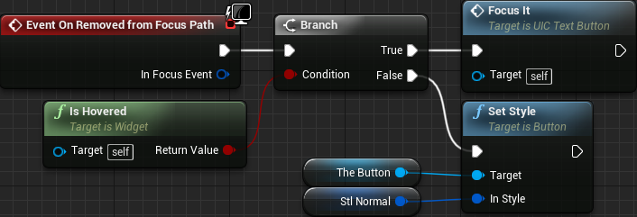 UIC Text Button FocusLost