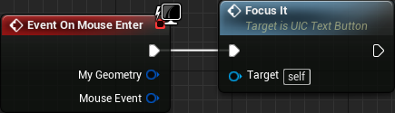 UIC Text Button OnMouseEnter