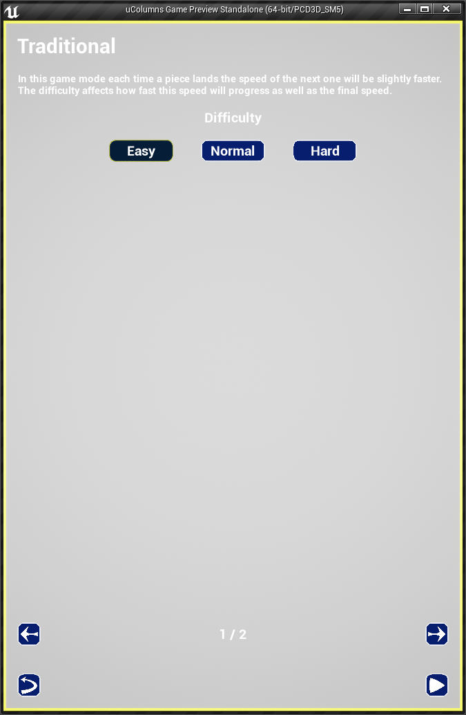 Traditional Difficulty Selection