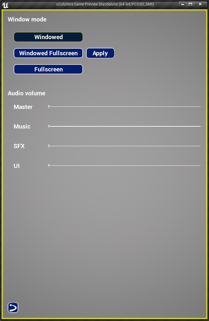 Settings Menu