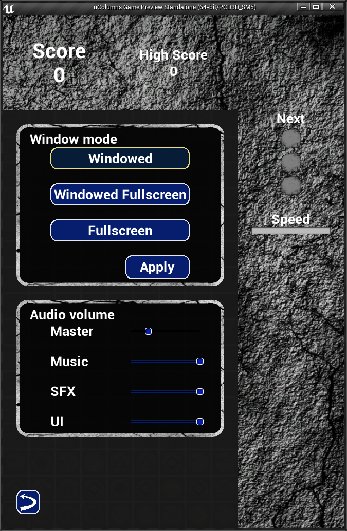 UISettings In Pause Menu