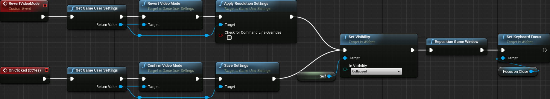 UIConfirmVideoMode New Blueprint