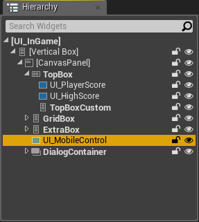 UI In Game Hierarchy
