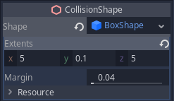 Collision Shape Properties